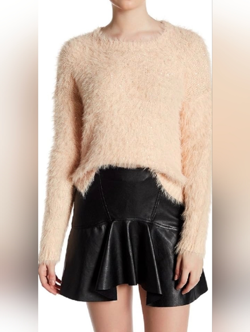 Noisy May Peach Sequins Sweater